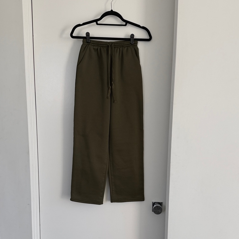 Kids Olive Drawstring Joggers